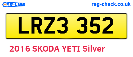 LRZ3352 are the vehicle registration plates.