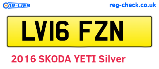 LV16FZN are the vehicle registration plates.