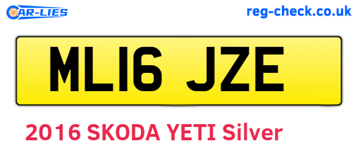 ML16JZE are the vehicle registration plates.