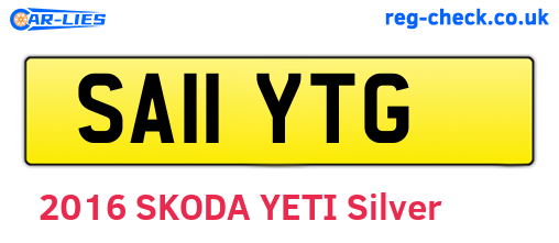 SA11YTG are the vehicle registration plates.