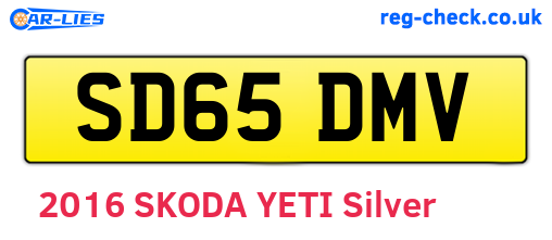 SD65DMV are the vehicle registration plates.