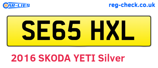 SE65HXL are the vehicle registration plates.