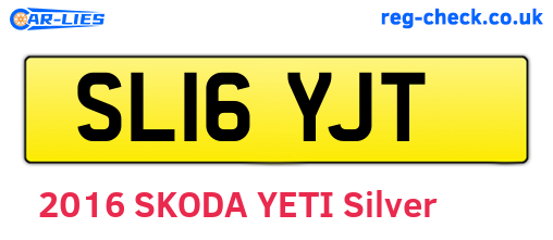 SL16YJT are the vehicle registration plates.