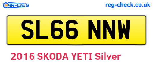 SL66NNW are the vehicle registration plates.