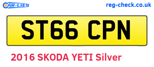 ST66CPN are the vehicle registration plates.