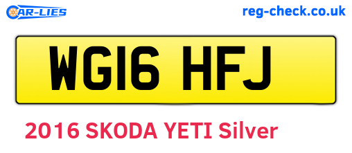 WG16HFJ are the vehicle registration plates.