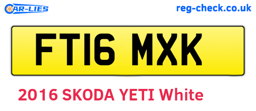 FT16MXK are the vehicle registration plates.
