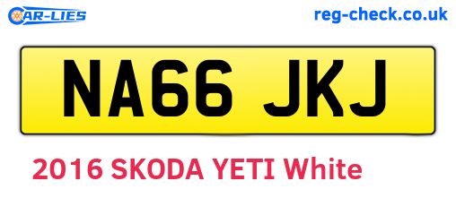 NA66JKJ are the vehicle registration plates.