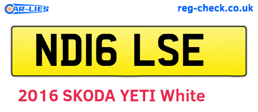 ND16LSE are the vehicle registration plates.