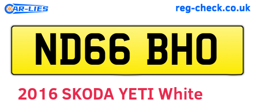 ND66BHO are the vehicle registration plates.