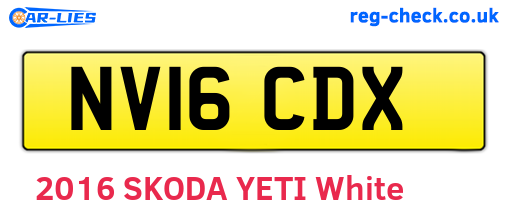 NV16CDX are the vehicle registration plates.