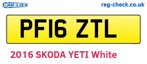 PF16ZTL are the vehicle registration plates.