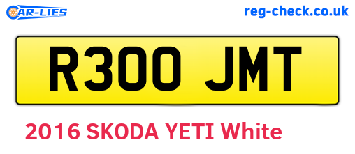 R300JMT are the vehicle registration plates.