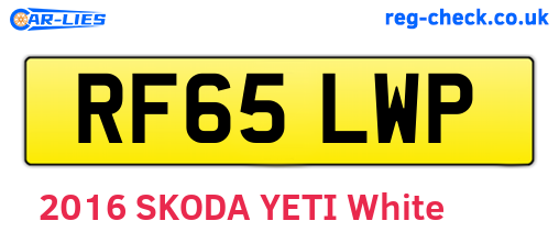 RF65LWP are the vehicle registration plates.