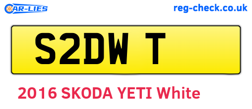 S2DWT are the vehicle registration plates.