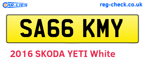 SA66KMY are the vehicle registration plates.