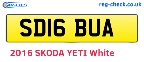 SD16BUA are the vehicle registration plates.