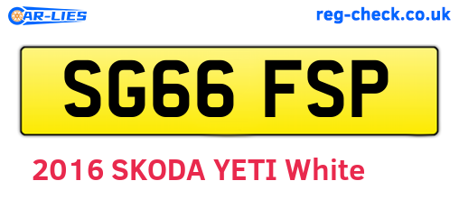SG66FSP are the vehicle registration plates.