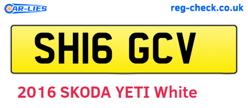 SH16GCV are the vehicle registration plates.