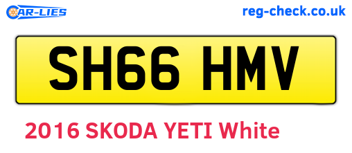 SH66HMV are the vehicle registration plates.