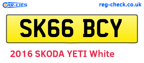 SK66BCY are the vehicle registration plates.