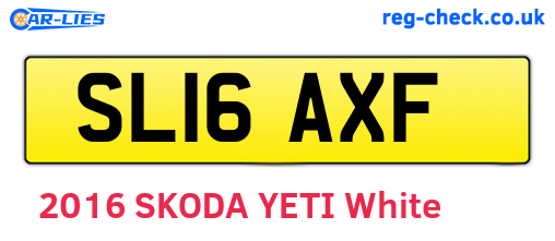 SL16AXF are the vehicle registration plates.