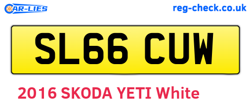 SL66CUW are the vehicle registration plates.