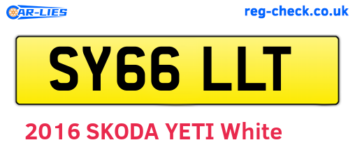 SY66LLT are the vehicle registration plates.