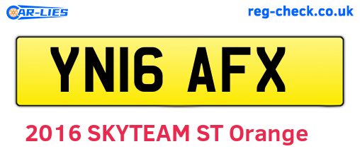 YN16AFX are the vehicle registration plates.