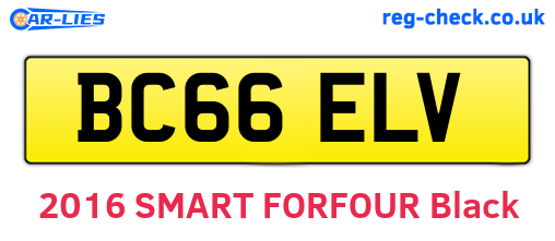 BC66ELV are the vehicle registration plates.