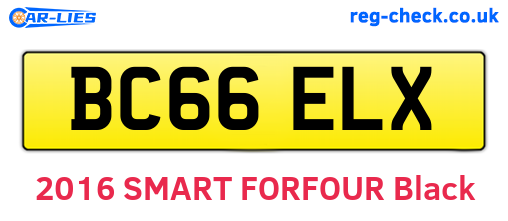 BC66ELX are the vehicle registration plates.