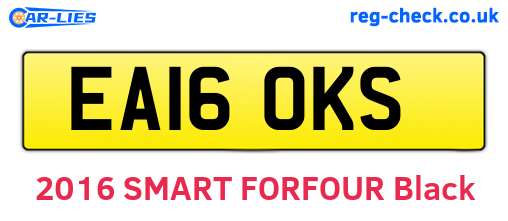 EA16OKS are the vehicle registration plates.