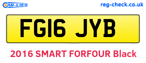 FG16JYB are the vehicle registration plates.