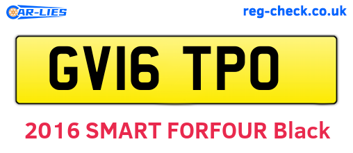 GV16TPO are the vehicle registration plates.