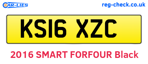 KS16XZC are the vehicle registration plates.