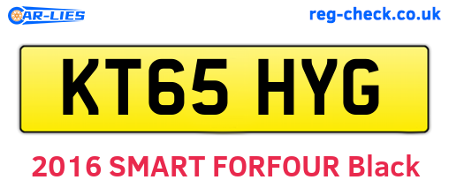 KT65HYG are the vehicle registration plates.
