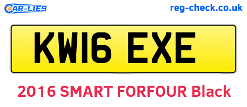 KW16EXE are the vehicle registration plates.