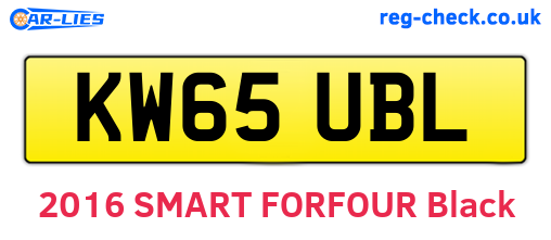 KW65UBL are the vehicle registration plates.