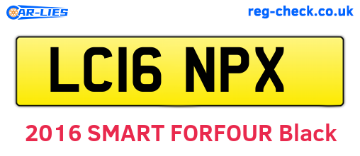 LC16NPX are the vehicle registration plates.