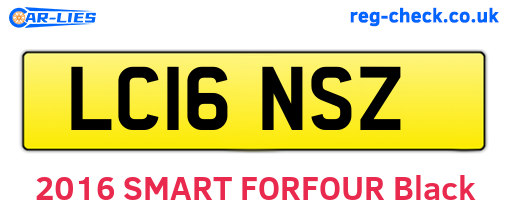 LC16NSZ are the vehicle registration plates.