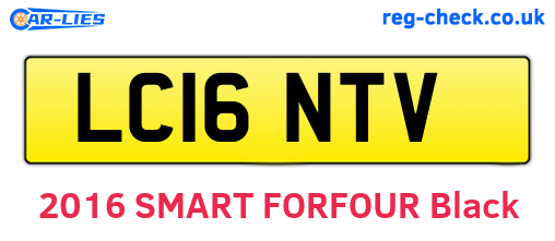 LC16NTV are the vehicle registration plates.