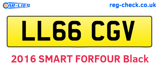 LL66CGV are the vehicle registration plates.