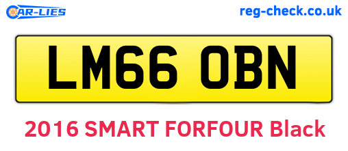 LM66OBN are the vehicle registration plates.
