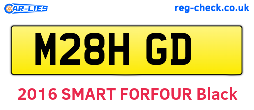 M28HGD are the vehicle registration plates.