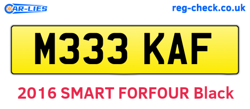 M333KAF are the vehicle registration plates.