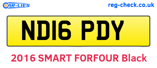 ND16PDY are the vehicle registration plates.