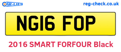 NG16FOP are the vehicle registration plates.
