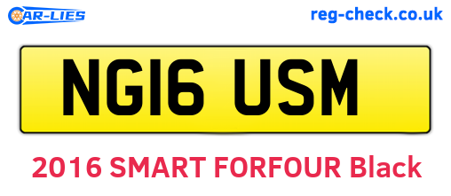 NG16USM are the vehicle registration plates.