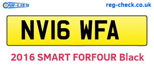 NV16WFA are the vehicle registration plates.
