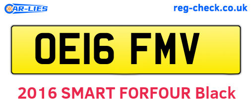 OE16FMV are the vehicle registration plates.